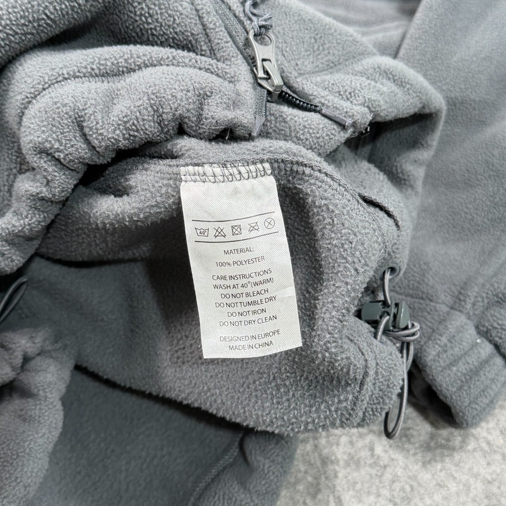 Baerskin Tactical Steel Gray Full Zip-Up Fleece Hoodie Jacket Men's Size XL - Picture 4 of 6
